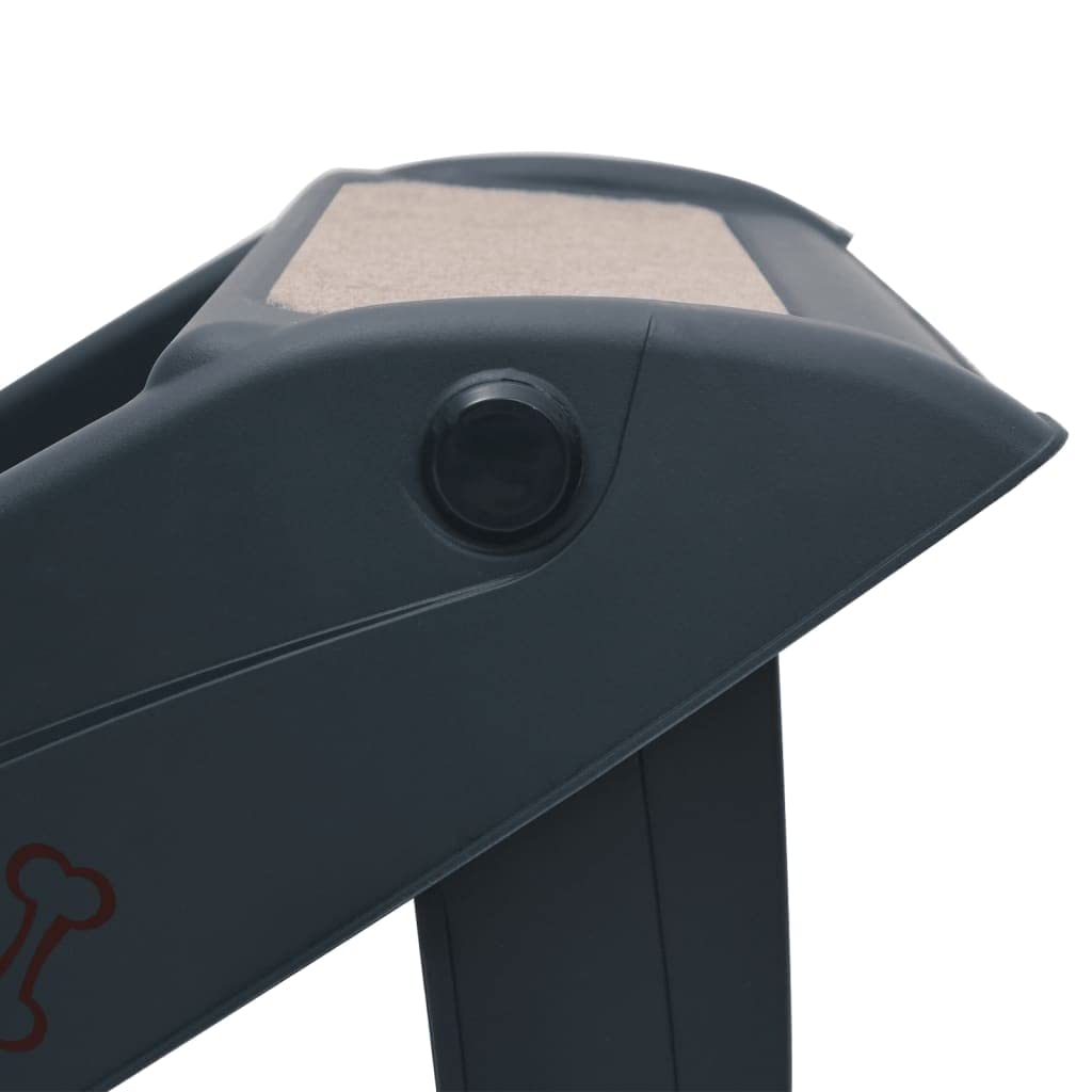 Folding 4-Step Dog Stairs Dark Gray T69121