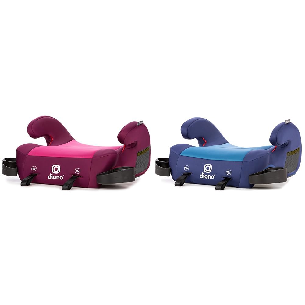 Backless Belt-Positioning Booster Car Seat, 1 Pink & 1 Blue, 40-120 lbs I555378