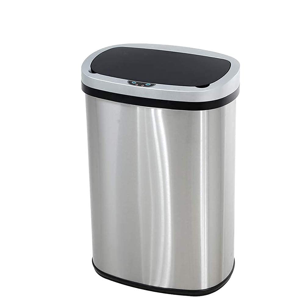13 Gallon Touch-Free Motion Sensor Stainless-Steel Trash Can E95520