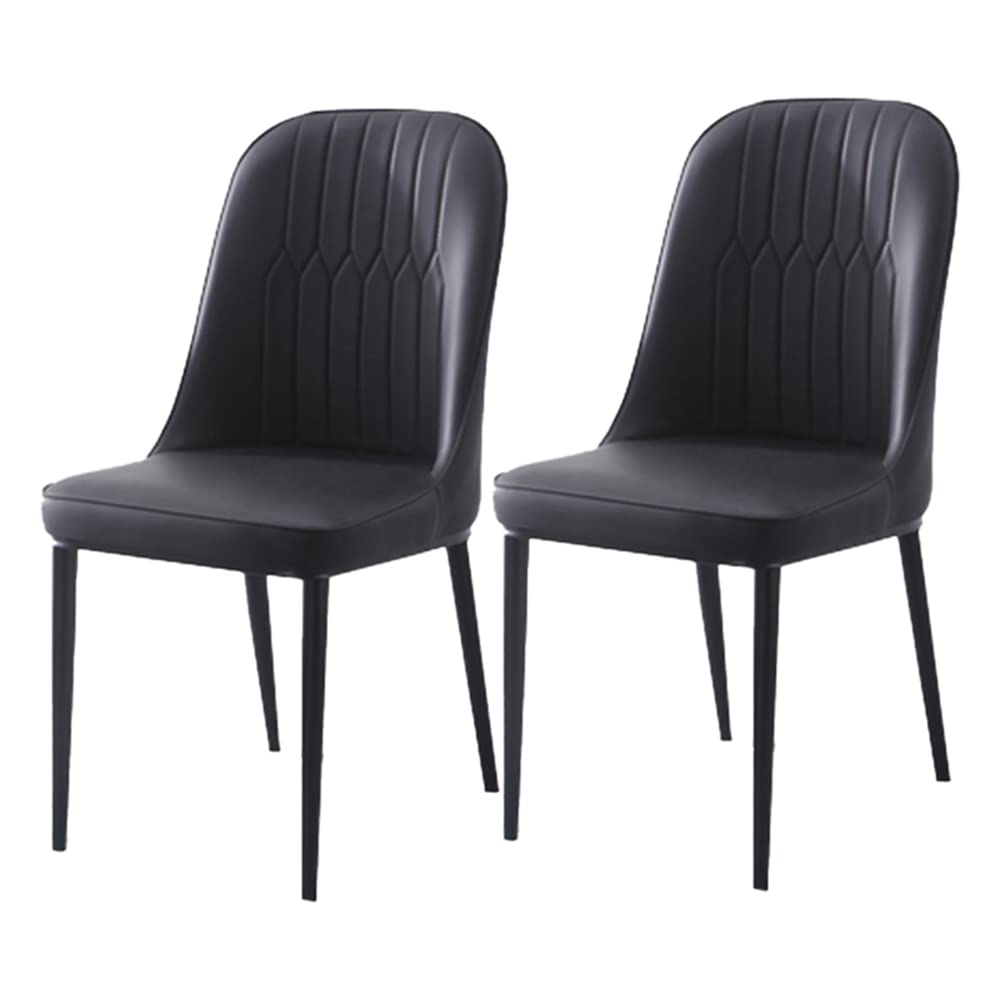Upholstered Dining Chair Set of 2 Black C183