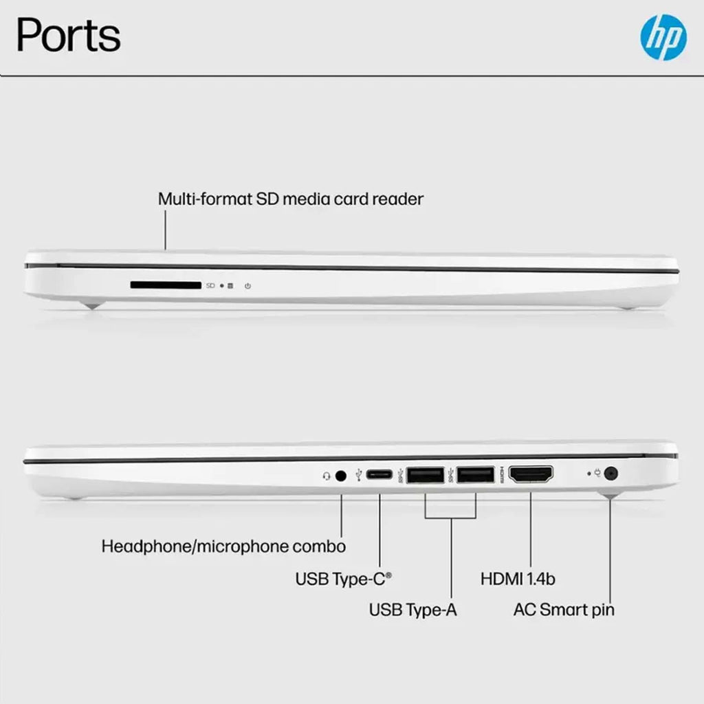 14 Inch Laptop, Intel Celeron N4500, 4GB RAM, 128GB Storage, Windows 11 S, Snowflake White B2668