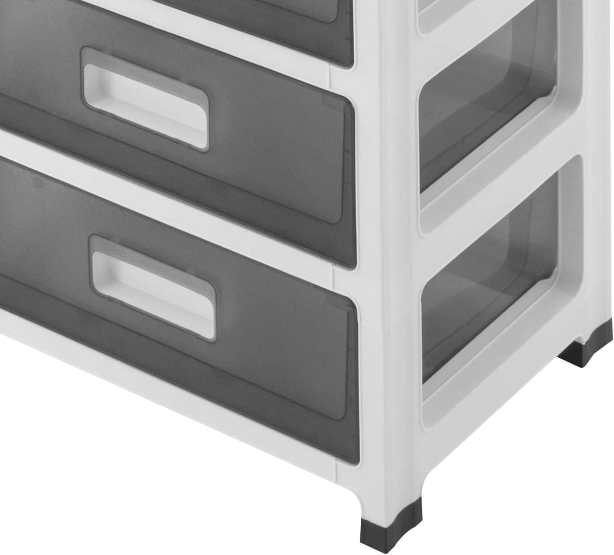 Clear Plastic 6-Tier Rolling Storage Drawer Tower B78015