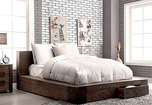 California King Walnut Platform Bed K738