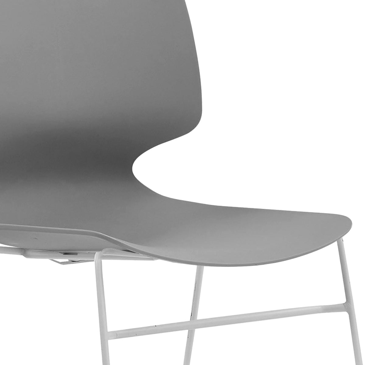 Grey Polypropylene Steel Stacked Office Chair Set H8925