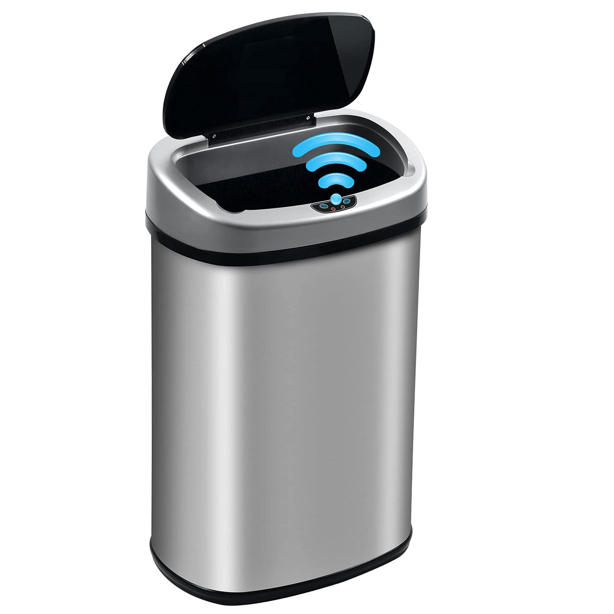 13 Gallon Touch-Free Motion Sensor Stainless-Steel Trash Can E95520