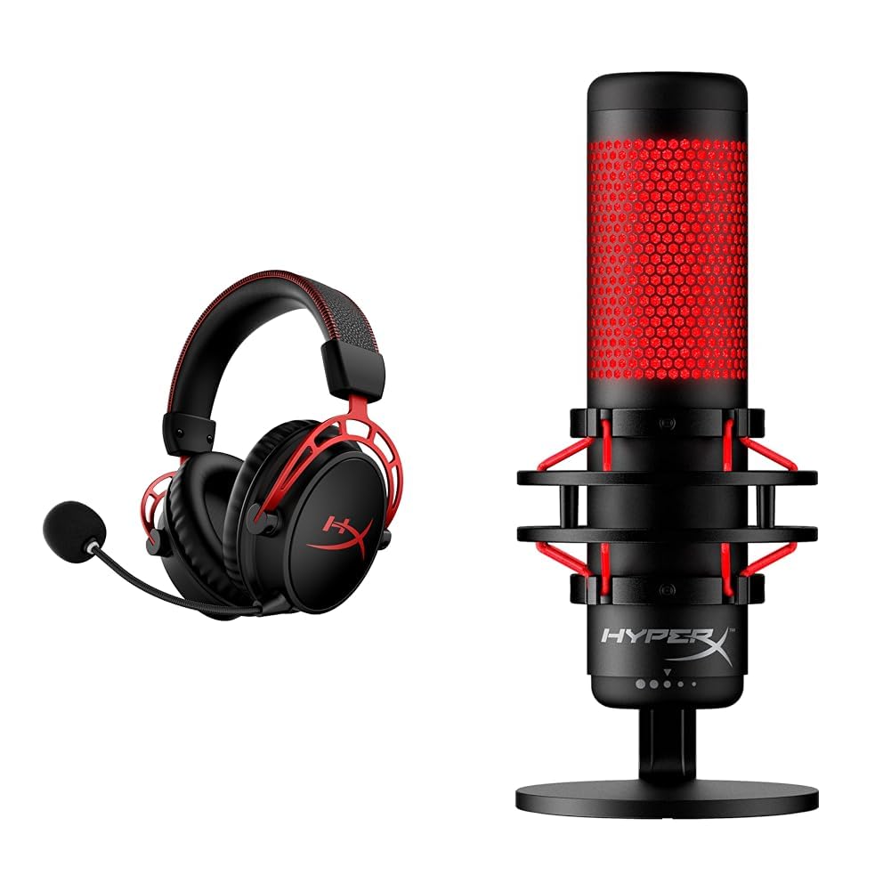 Wireless Gaming Headset & USB Condenser Gaming Microphone F279