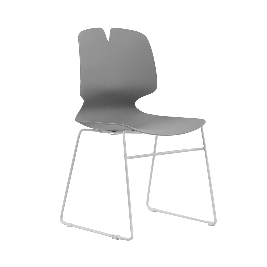Grey Polypropylene Steel Stacked Office Chair Set H8925