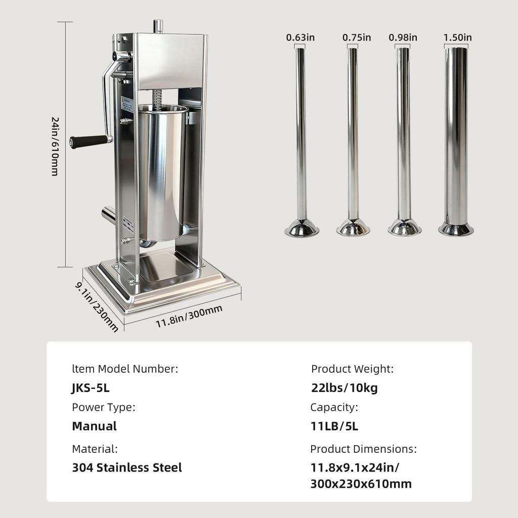 11LBS/5L Vertical Sausage Stuffer L1303