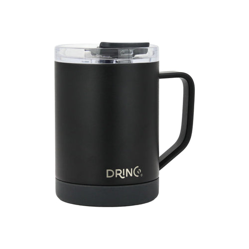 16 oz Black Vacuum Insulated Stainless Steel Travel Mug with Lid V569667
