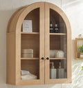 Arched Wall Mount Bathroom Cabinet with Glass Doors K140