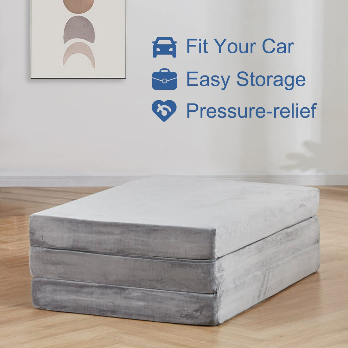 3.95" Full Memory Foam Folding Topper with Storage Bag D668