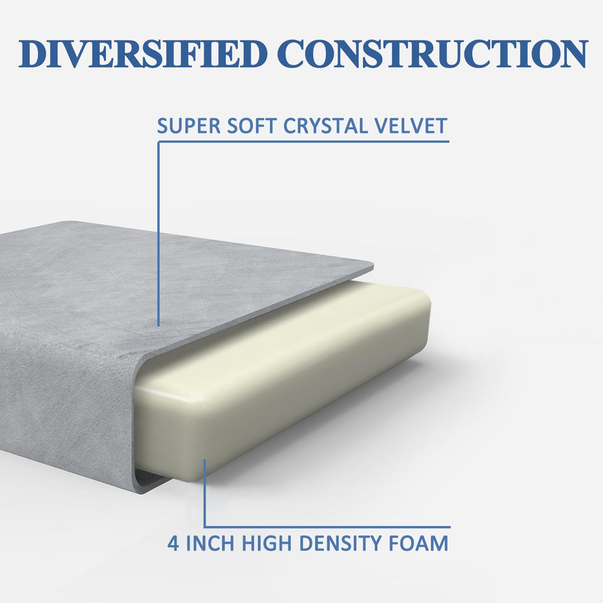 3.95" Full Memory Foam Folding Topper with Storage Bag D668