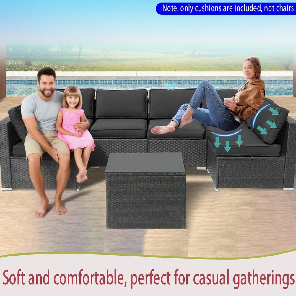 14-Piece Light Blue Outdoor Replacement Cushions I54229