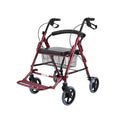 4 Wheeled Folding Rollator Walker with Padded Seat and Backrest P3965