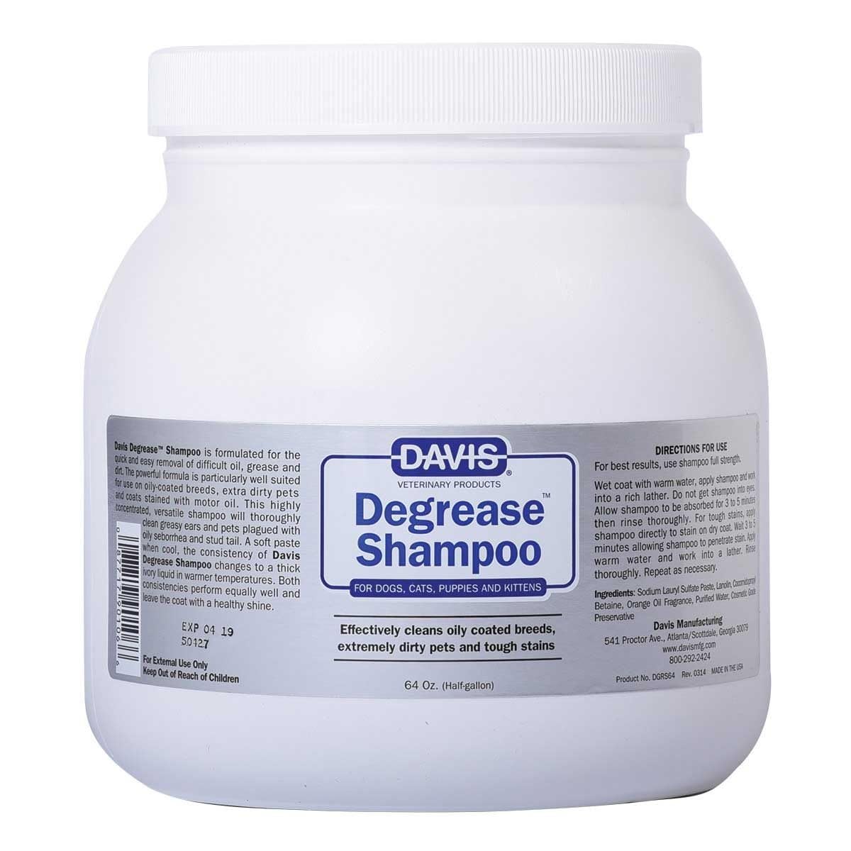 Dog Cat Puppy Kitten DeGreaser Shampoo or Paste 16 oz U4169