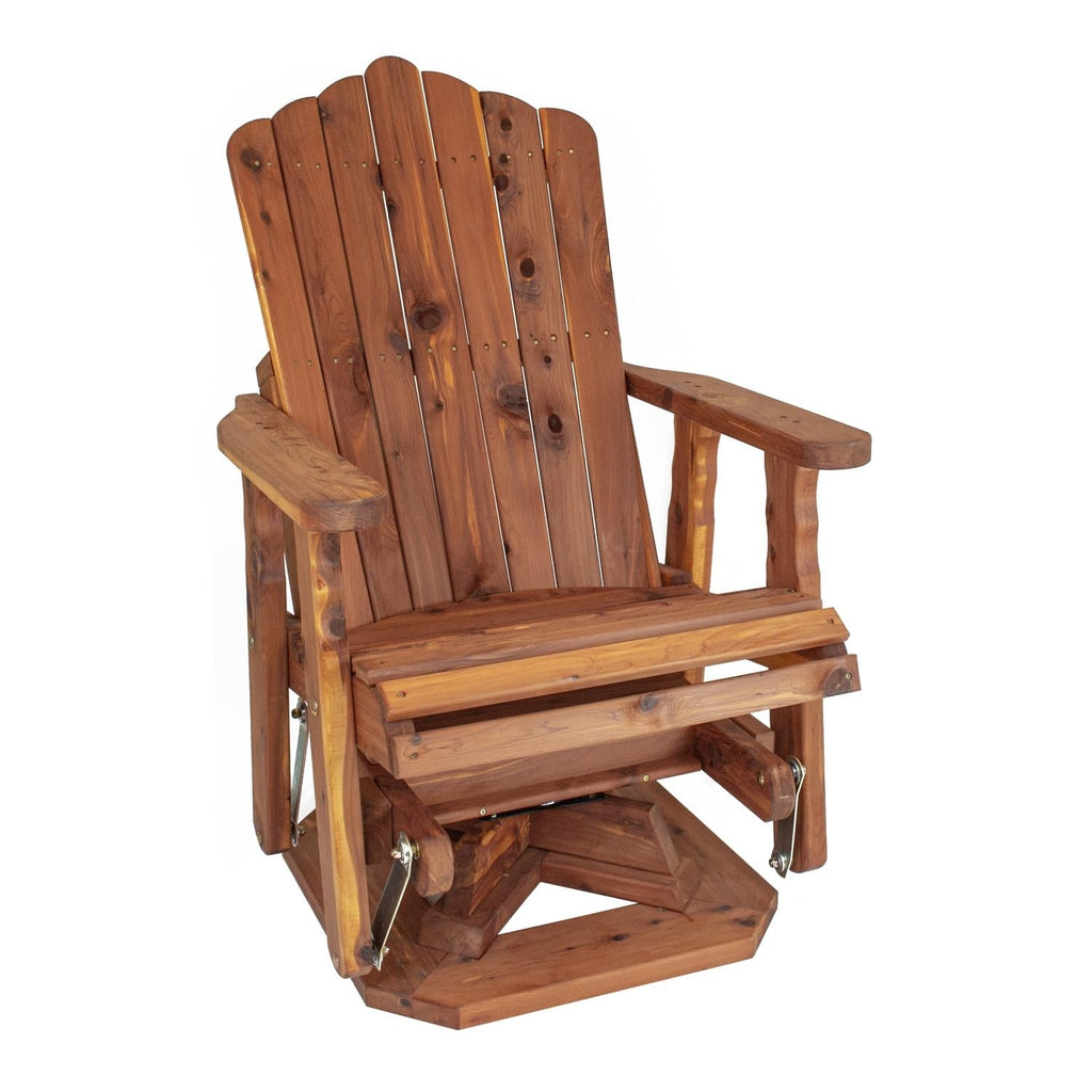 Cedar Adirondack Swivel Glider Outdoor Patio Chair A48947