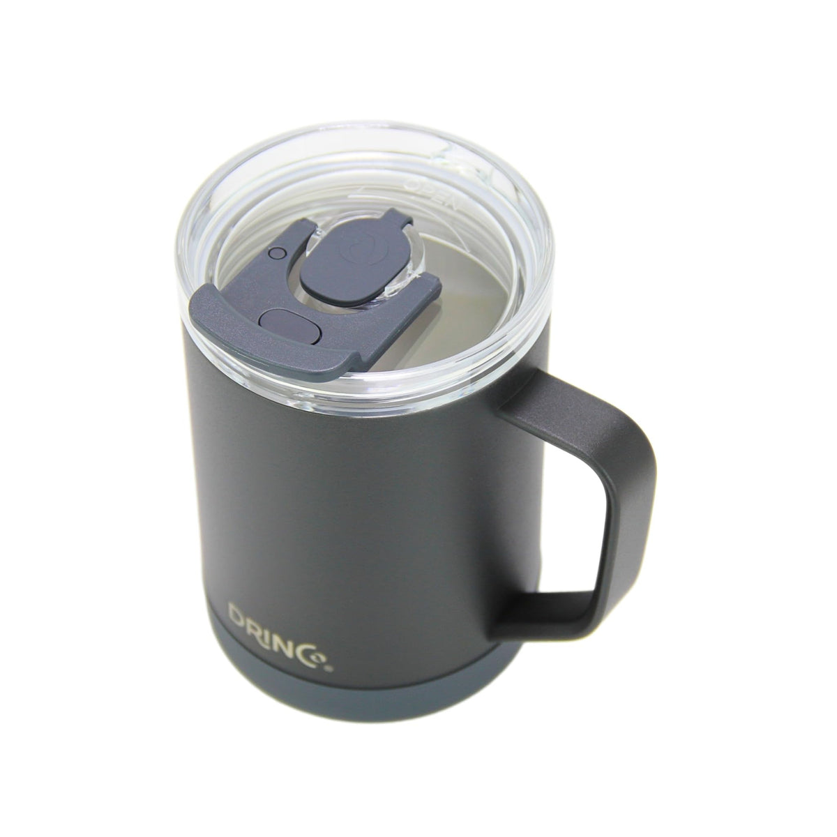 16 oz Black Vacuum Insulated Stainless Steel Travel Mug with Lid V569667