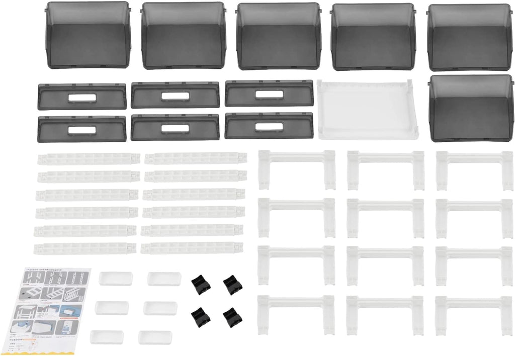 Clear Plastic 6-Tier Rolling Storage Drawer Tower B78015