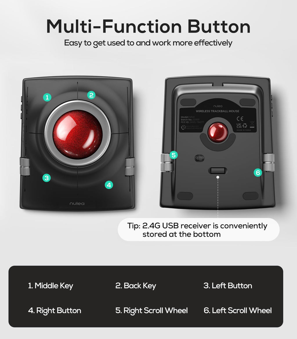 Wireless Ergonomic Trackball Mouse S63262