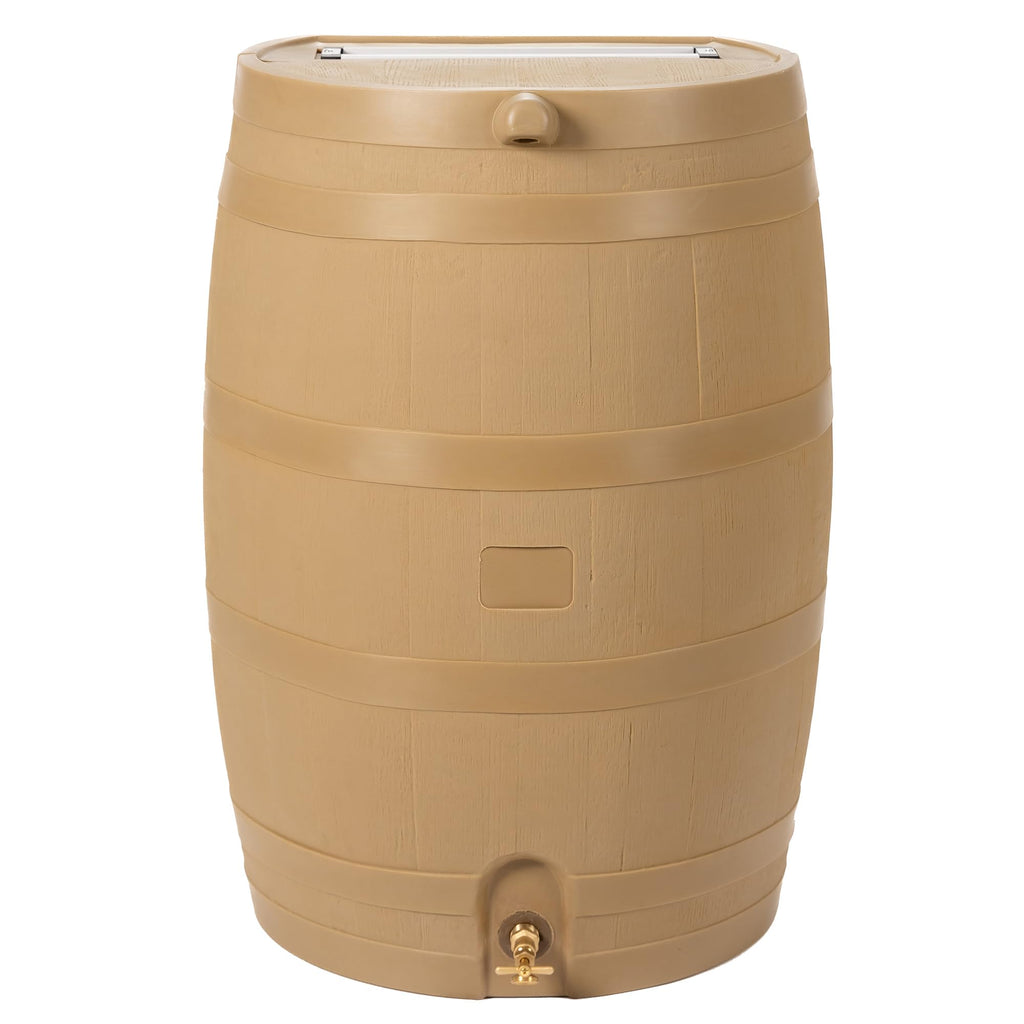 50-Gallon Rain Water Collection Barrel with Brass Spigot N877468