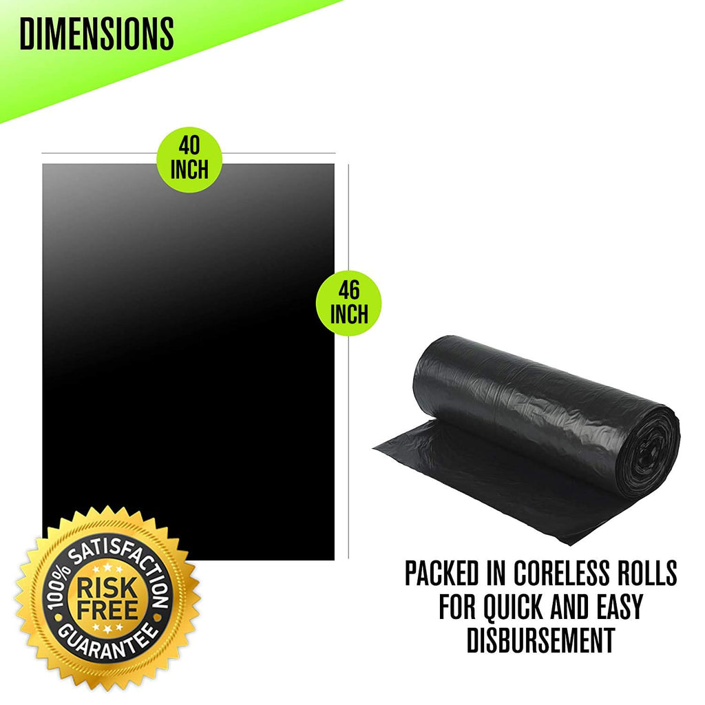 40-45 Gallon Black Heavy Duty Trash Bags G47230