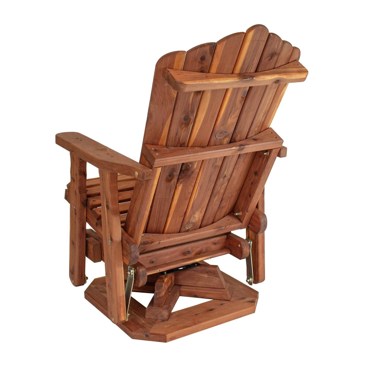 Cedar Adirondack Swivel Glider Outdoor Patio Chair A48947