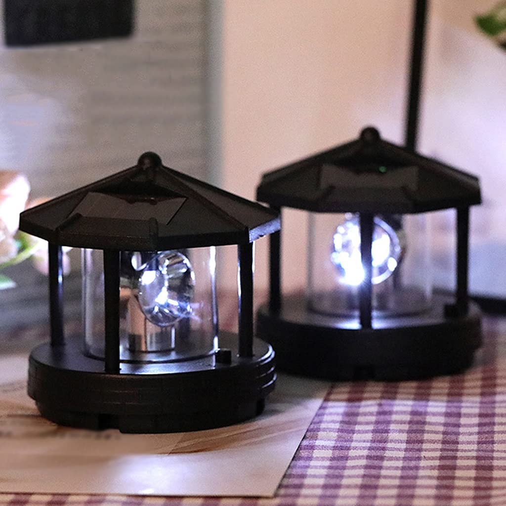 2 Pieces Solar Powered Lighthouse Shape Light E263