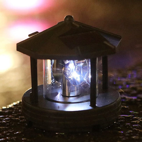 2 Pieces Solar Powered Lighthouse Shape Light E263