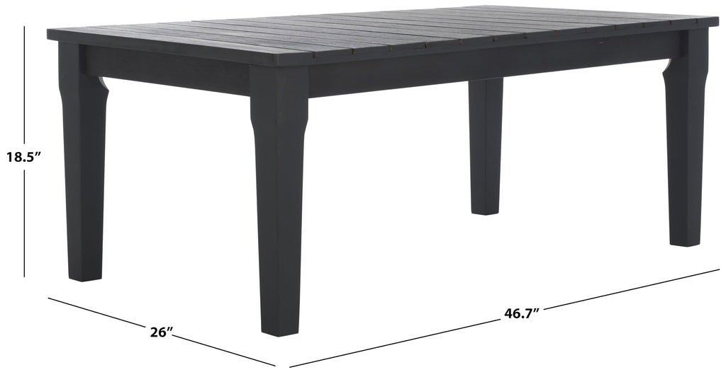 Black Solid Wood Coffee Table T519