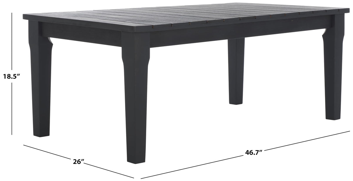 Black Solid Wood Coffee Table T519