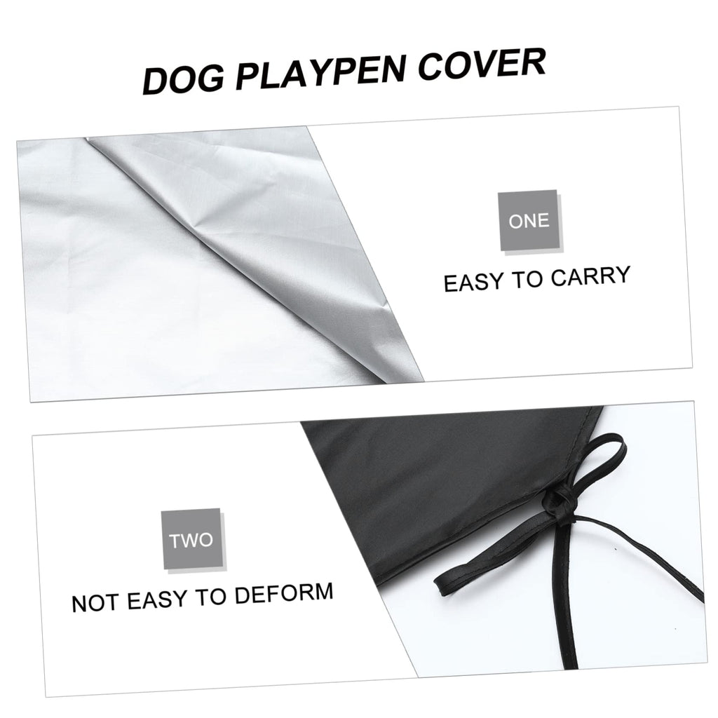 Sunproof Waterproof Dog Playpen Roof Cover Black I3648
