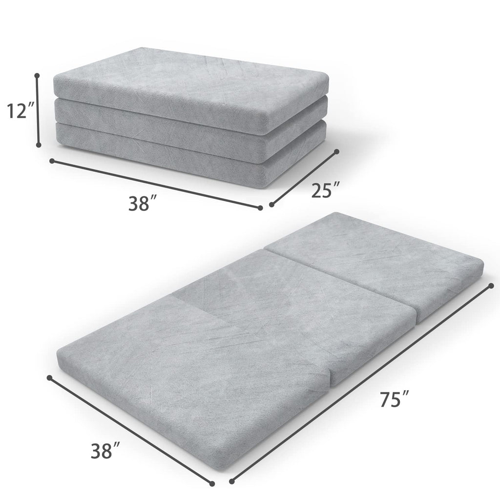 3.95" Full Memory Foam Folding Topper with Storage Bag D668