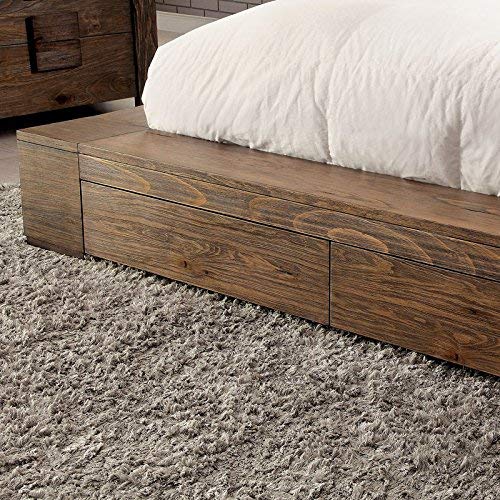 California King Walnut Platform Bed K738
