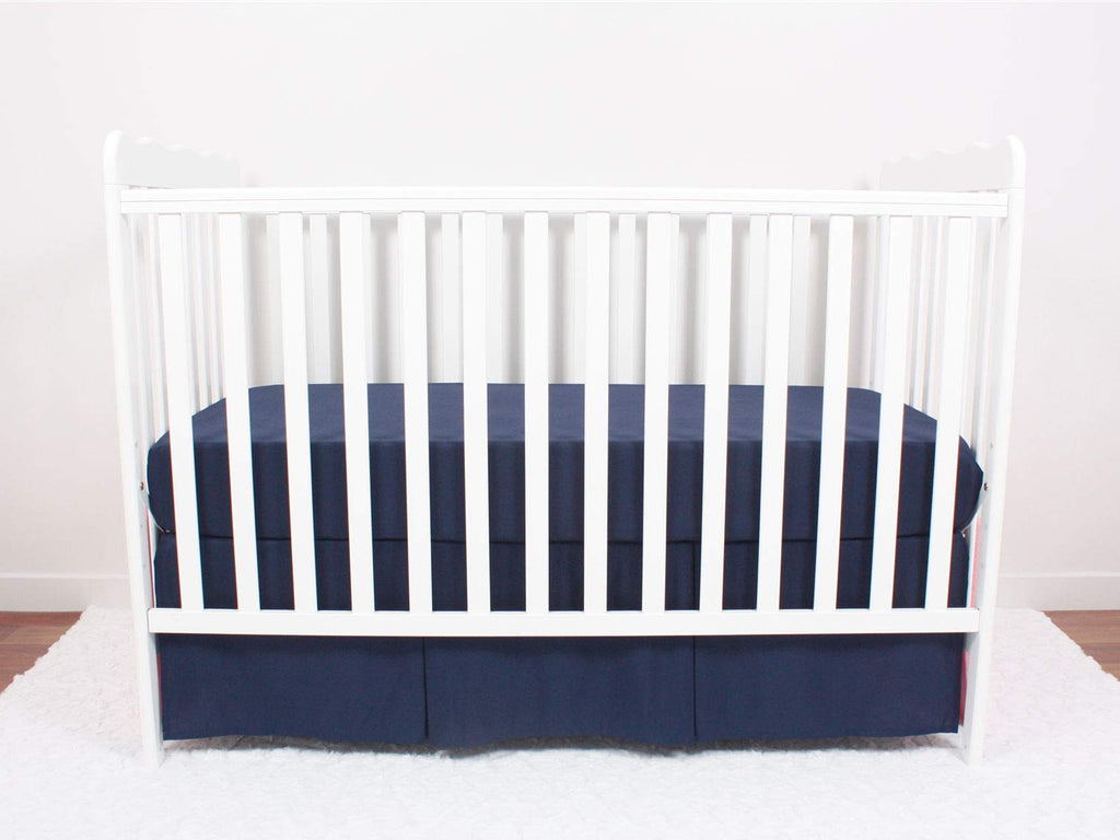 3-Pack Fitted Crib Sheets Set, 9" Deep Microfiber, Navy Blue Charcoal Gray P32030