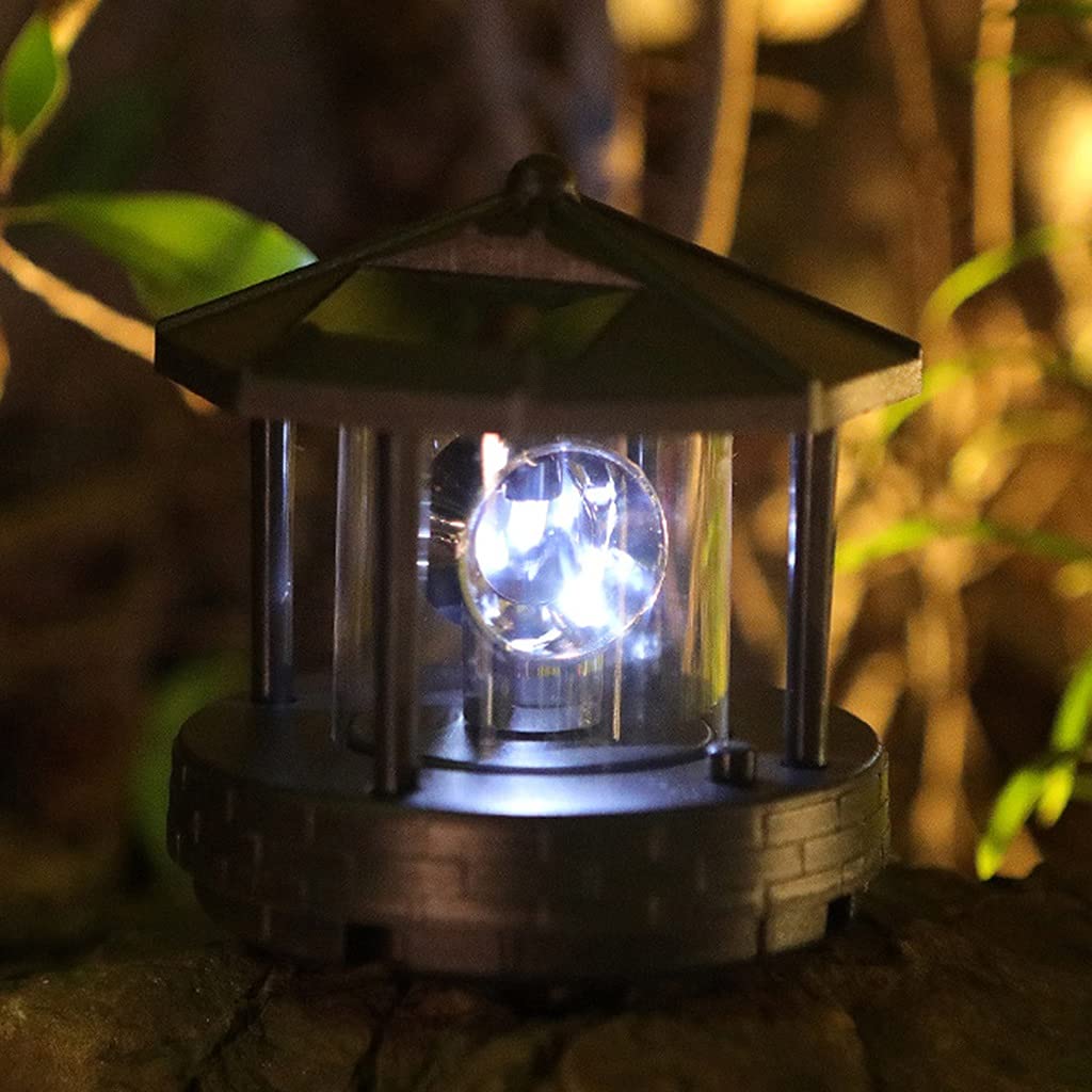 2 Pieces Solar Powered Lighthouse Shape Light E263