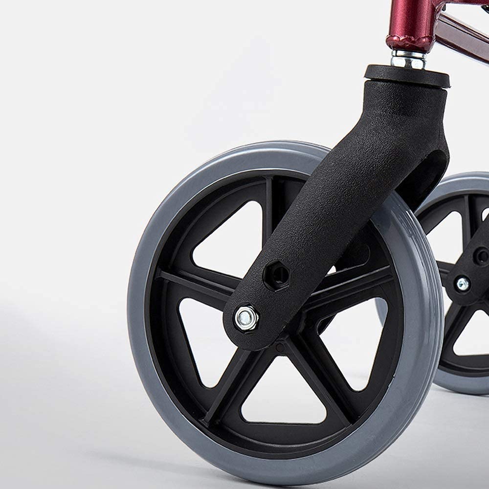4 Wheeled Folding Rollator Walker with Padded Seat and Backrest P3965