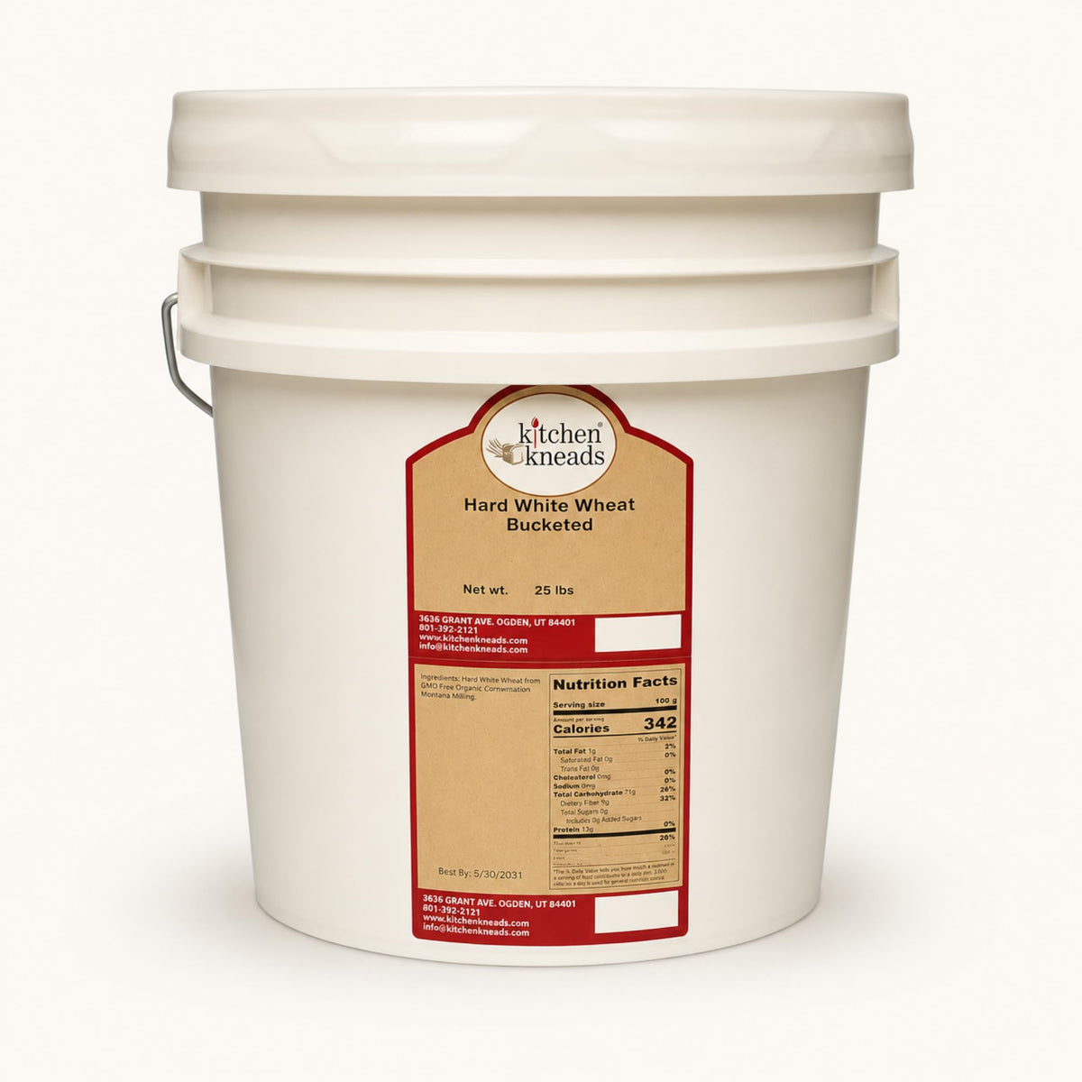 White Wheat Berries 25 lb Bucket G296