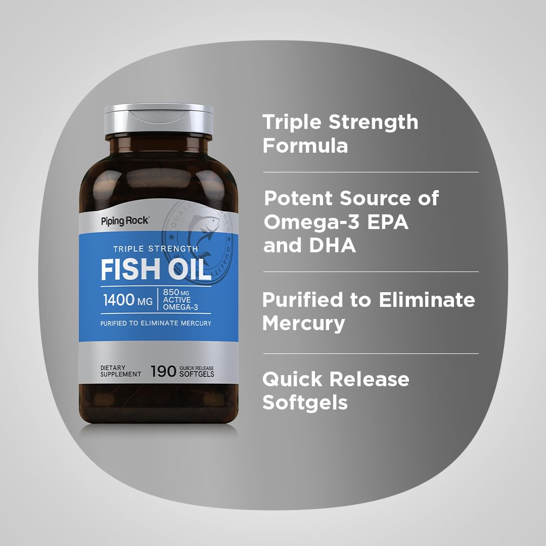 Fish Oil Omega 3 1400 mg 190 Softgels L979