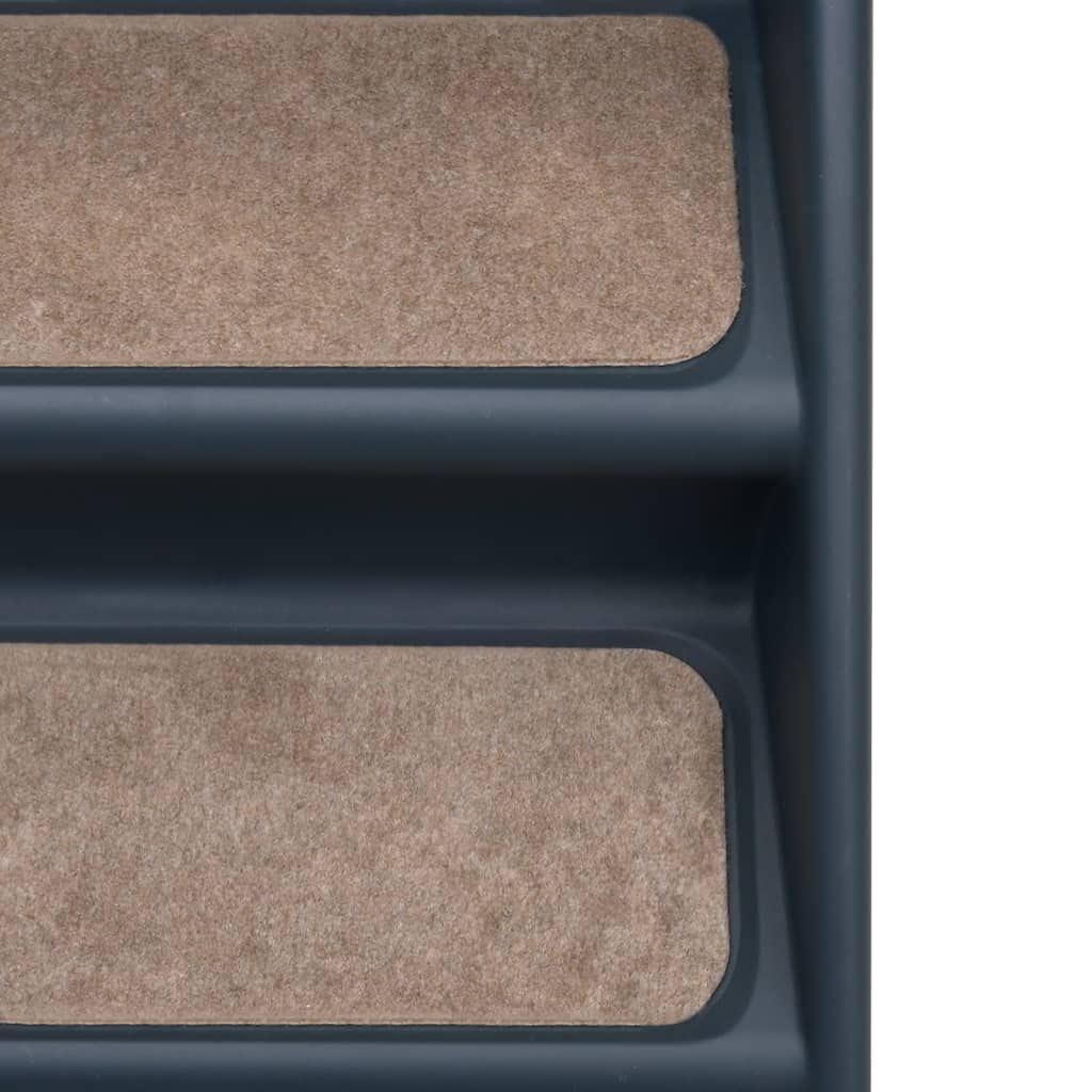 Folding 4-Step Dog Stairs Dark Gray T69121