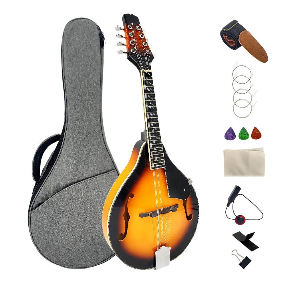 A-Style 8 String Mahogany Acoustic Mandolin D7140