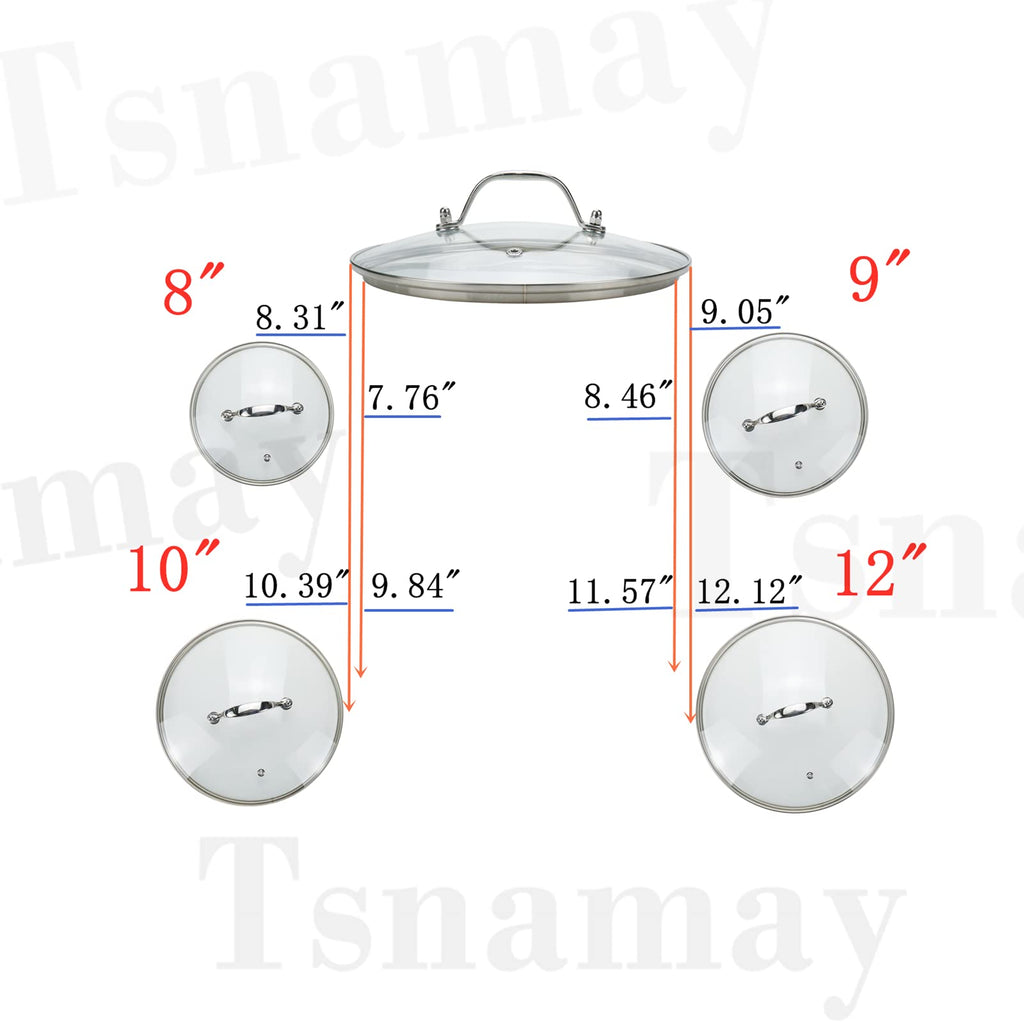 10 Inch Clear Tempered Glass Pan Lid Replacement A907586