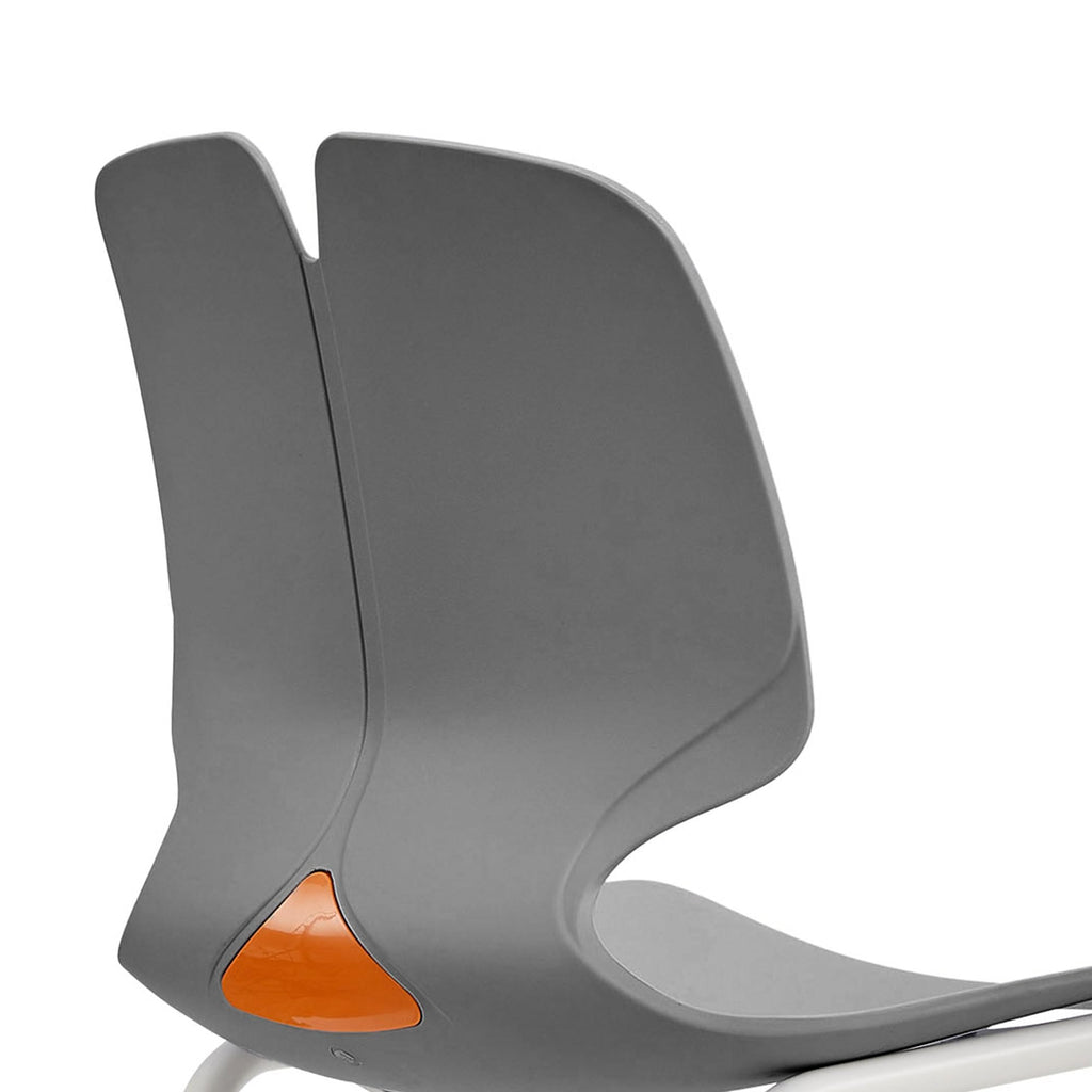 Grey Polypropylene Steel Stacked Office Chair Set H8925