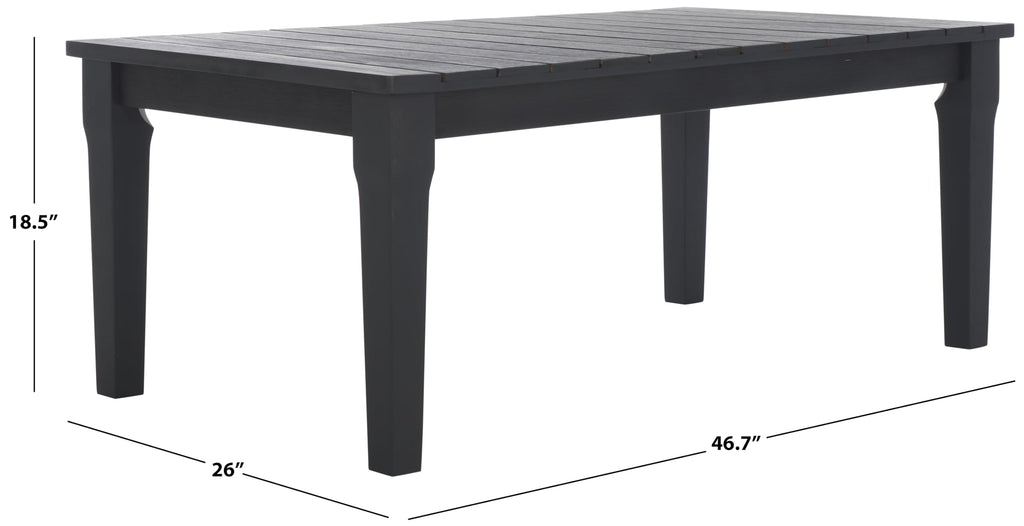 Black Solid Wood Coffee Table T519