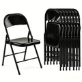 10 Pack Black Metal Folding Chairs O154733