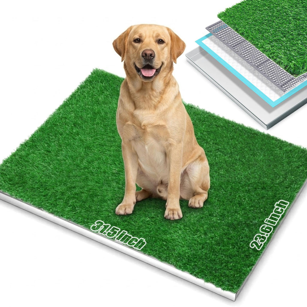 Grass Pee Pad with Stainless Steel Tray J22594