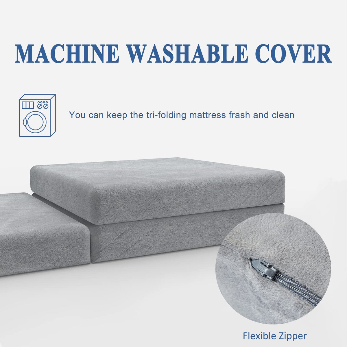 3.95" Full Memory Foam Folding Topper with Storage Bag D668