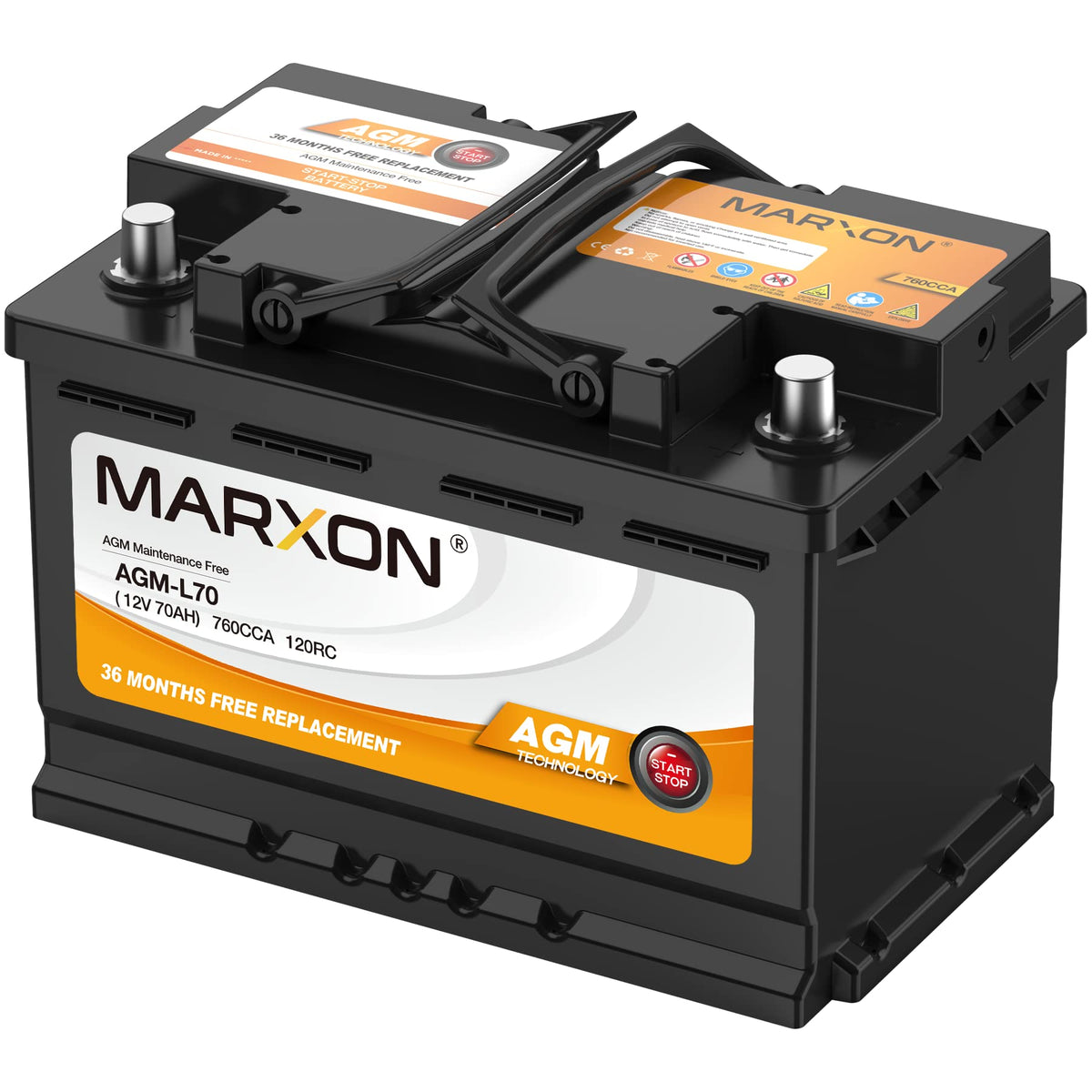 12v 70AH 760CCA AGM Car Battery O151