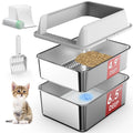 Enclosed Stainless Steel Sifting Litter Box E44171