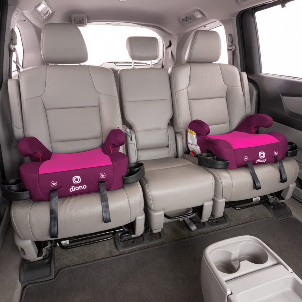 Backless Belt-Positioning Booster Car Seat, 1 Pink & 1 Blue, 40-120 lbs I555378