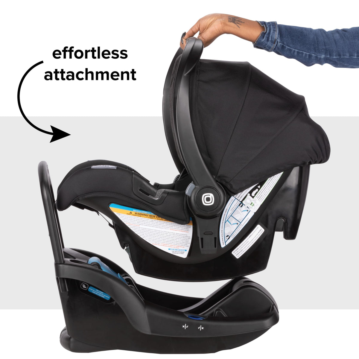Infant Car Seat and Base, Rear-Facing 4-30lbs, Black T632